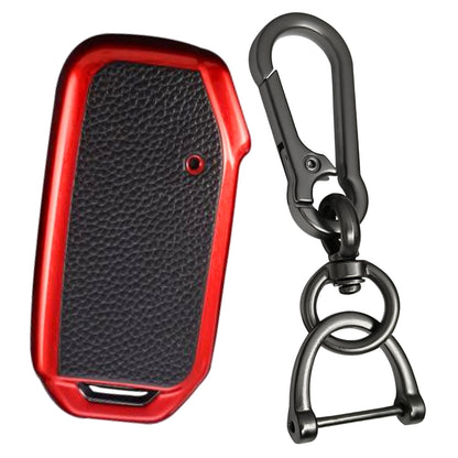 Kia TPU Leather Key Cover with Keychain. (Type 2)