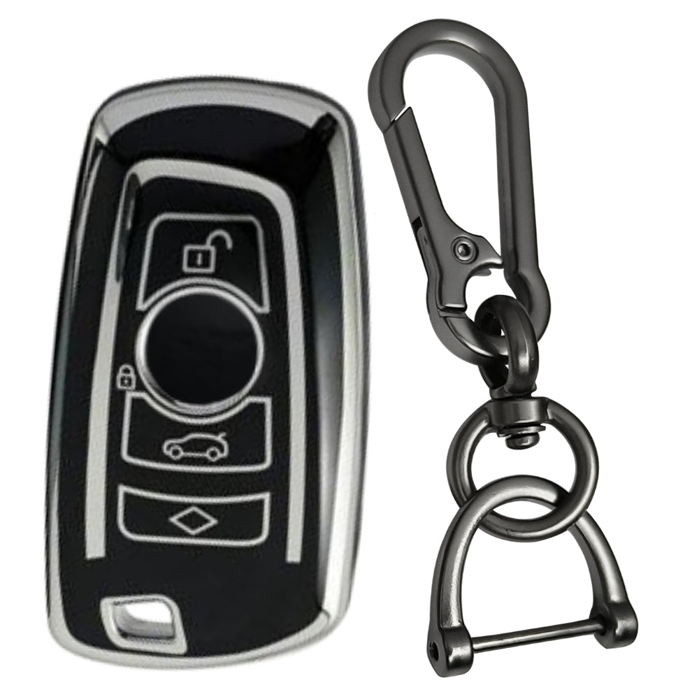 BMW Silver Line TPU Key Coverwith Keychain