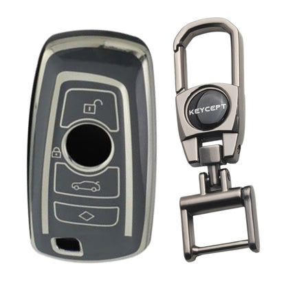 BMW Silver Line TPU Key Coverwith Keychain