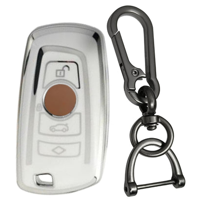 BMW Silver Line TPU Key Coverwith Keychain