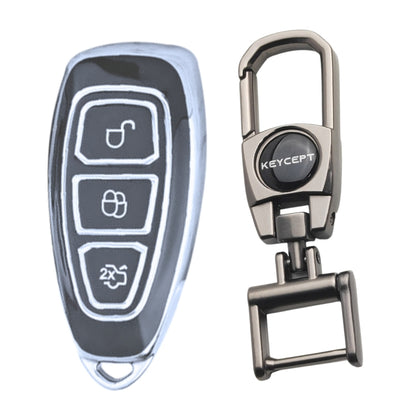 Ford Silver Line TPU Key Cover with Keychain