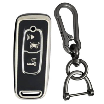 Honda Silver Line TPU Key Cover with Keychain