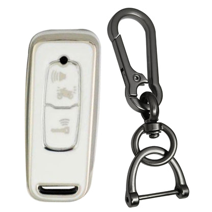 Honda Silver Line TPU Key Cover with Keychain