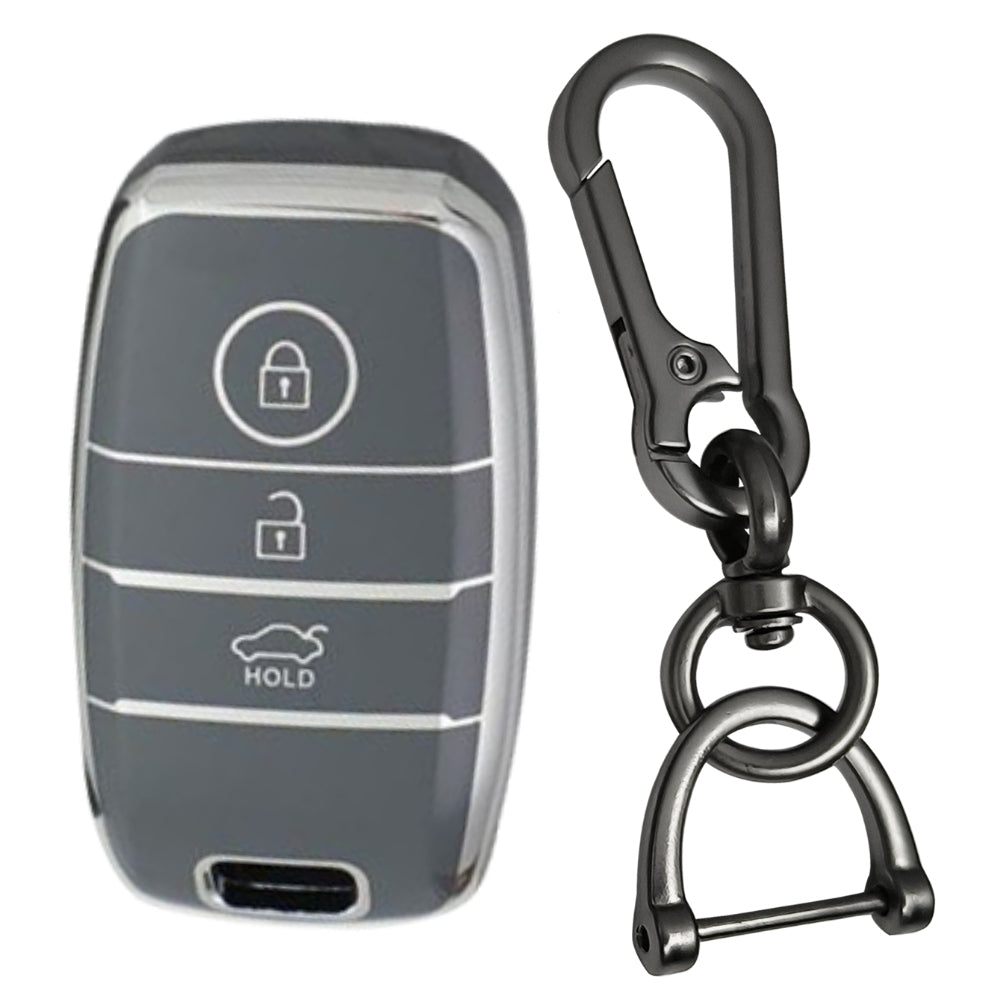 Kia Silver Line TPU Key Covery with Keychain