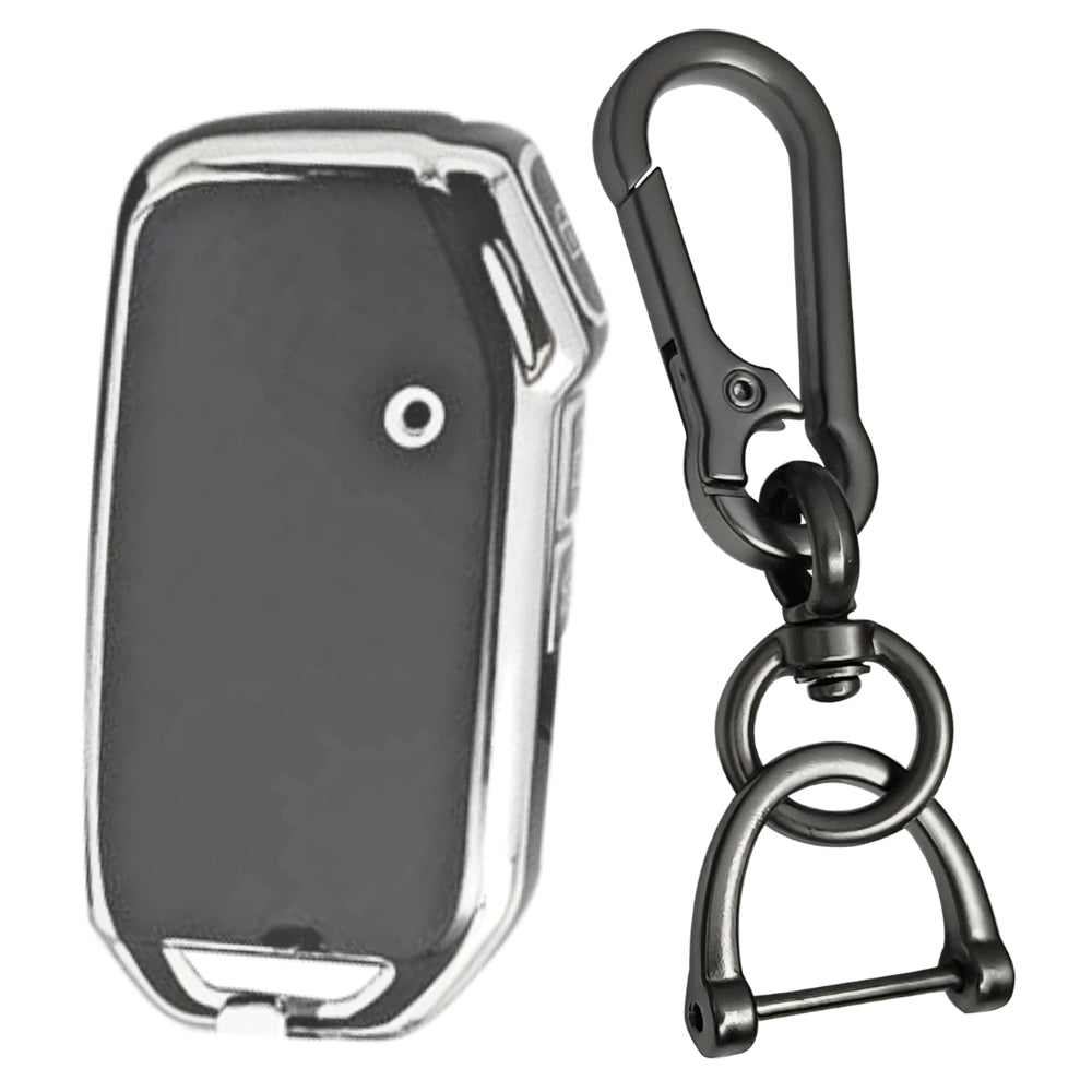 Kia Silver Line TPU Key Cover with Keychain