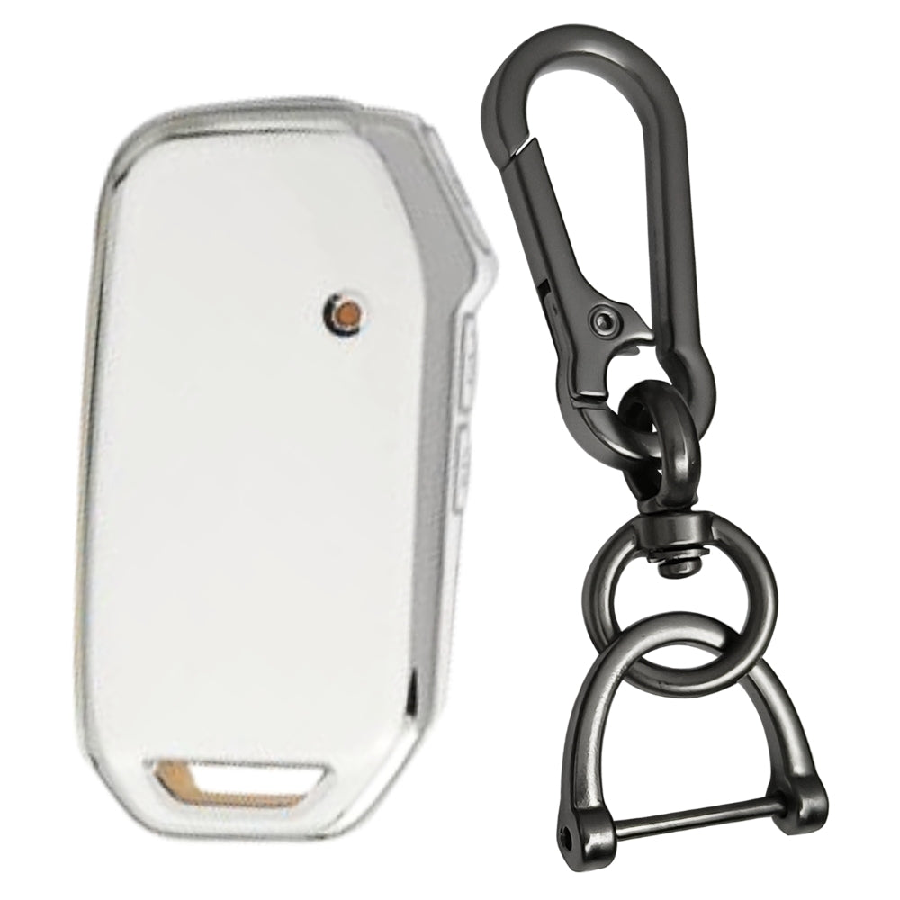 Kia Silver Line TPU Key Cover with Keychain