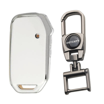 Kia Silver Line TPU Key Cover with Keychain