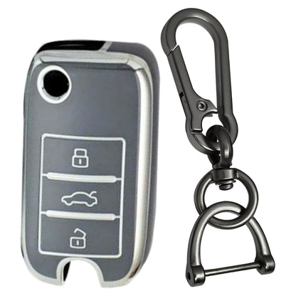 MG Silver Line TPU Key Cover with Keychain