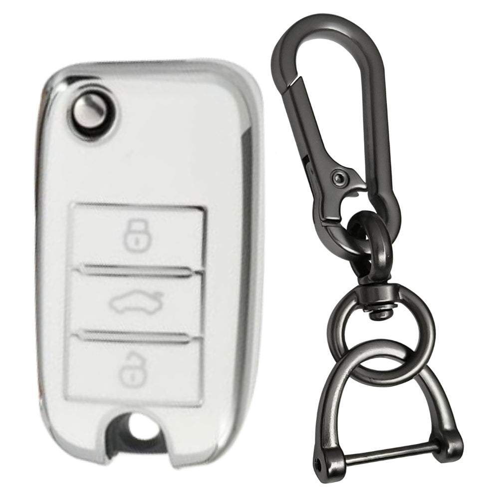 MG Silver Line TPU Key Cover with Keychain