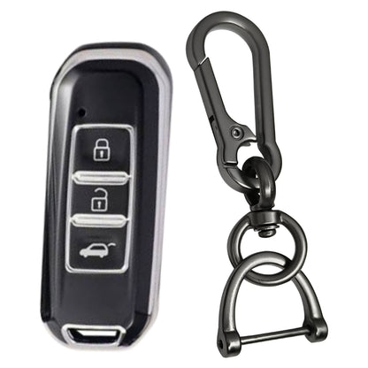 MG Silver Line TPU Key Cover with Keychain