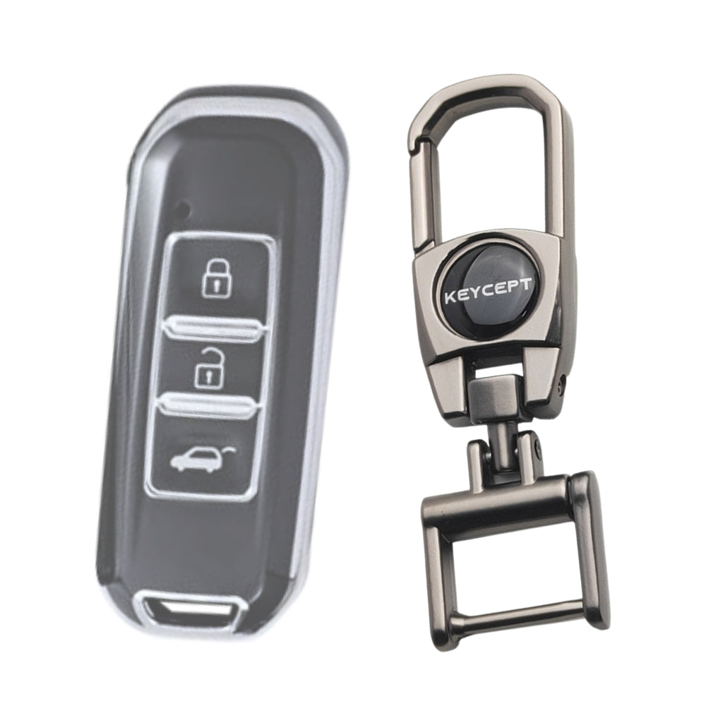 MG Silver Line TPU Key Cover with Keychain