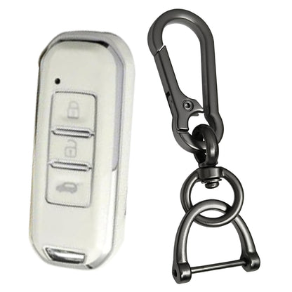 MG Silver Line TPU Key Cover with Keychain