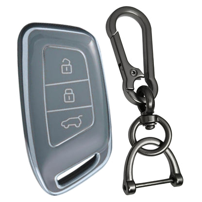 MG Silver Line TPU Key Cover with Keychain