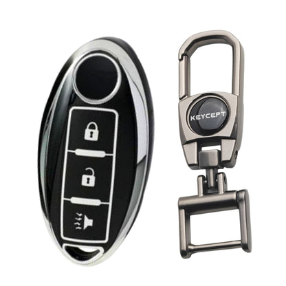 Nissan Silver Line TPU Key Cover with Keychain