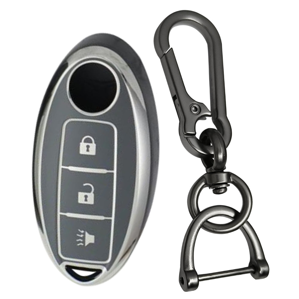 Nissan Silver Line TPU Key Cover with Keychain