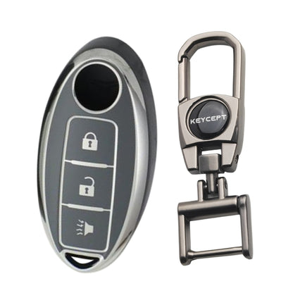 Nissan Silver Line TPU Key Cover with Keychain