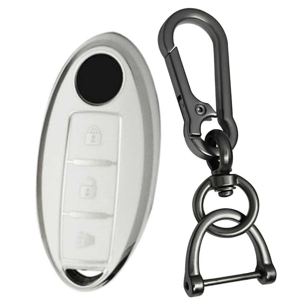 Nissan Silver Line TPU Key Cover with Keychain