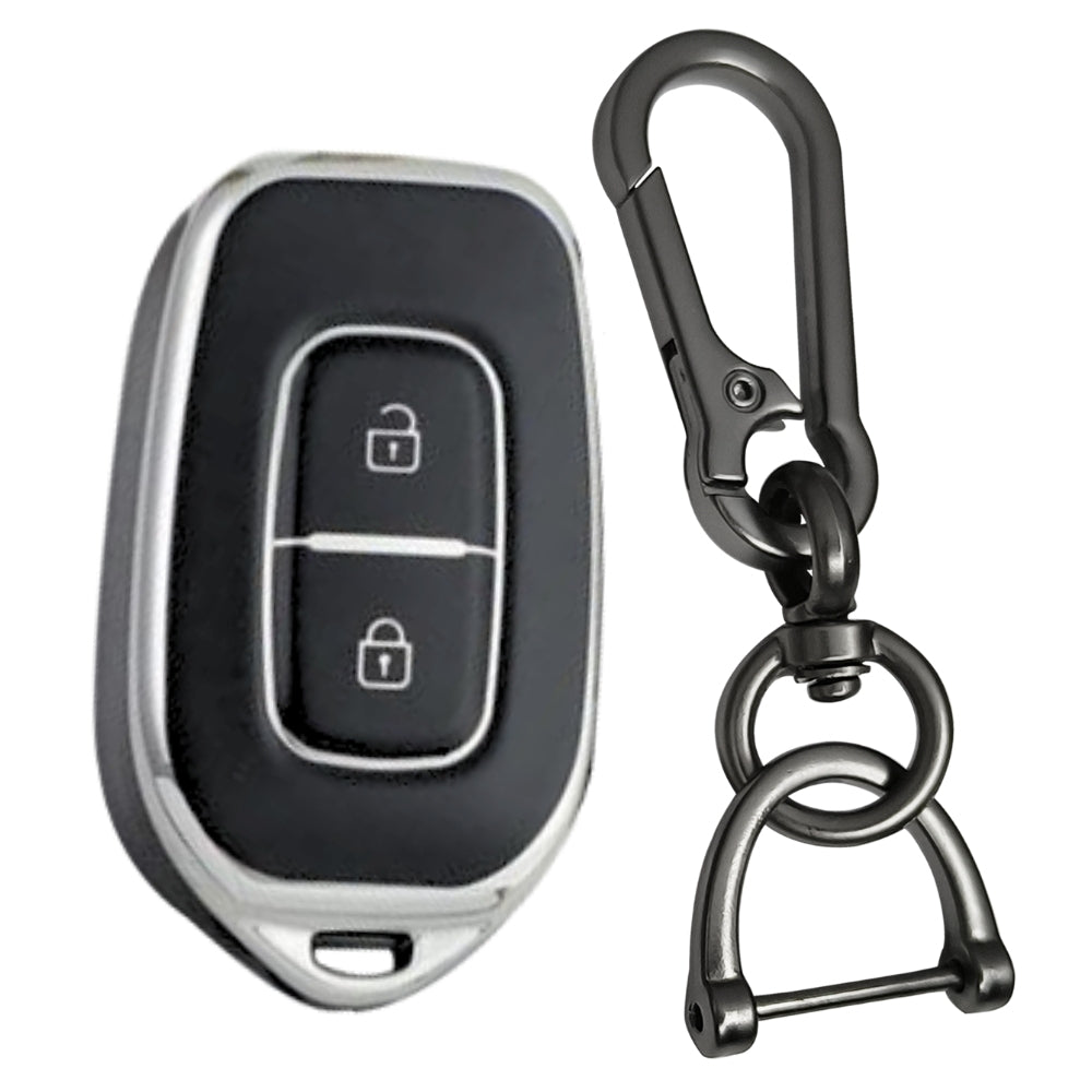 Renault Silver Line TPU Key Cover with Keychain