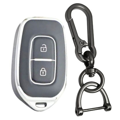 Renault Silver Line TPU Key Cover with Keychain