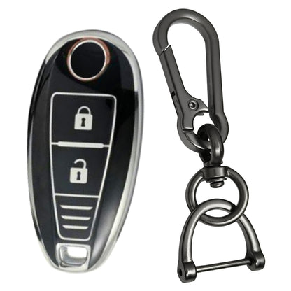 Suzuki Silver Line TPU Key Cover with Keychain