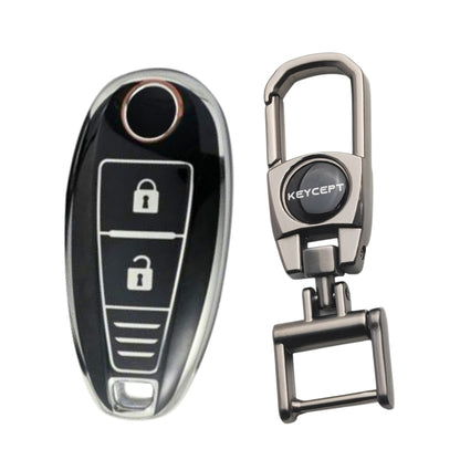 Suzuki Silver Line TPU Key Cover with Keychain