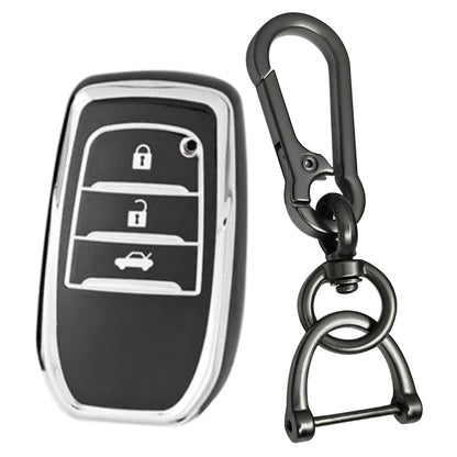 Toyota Silver Line TPU Key Cover with Keychain