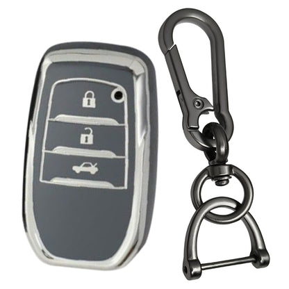 Toyota Silver Line TPU Key Cover with Keychain