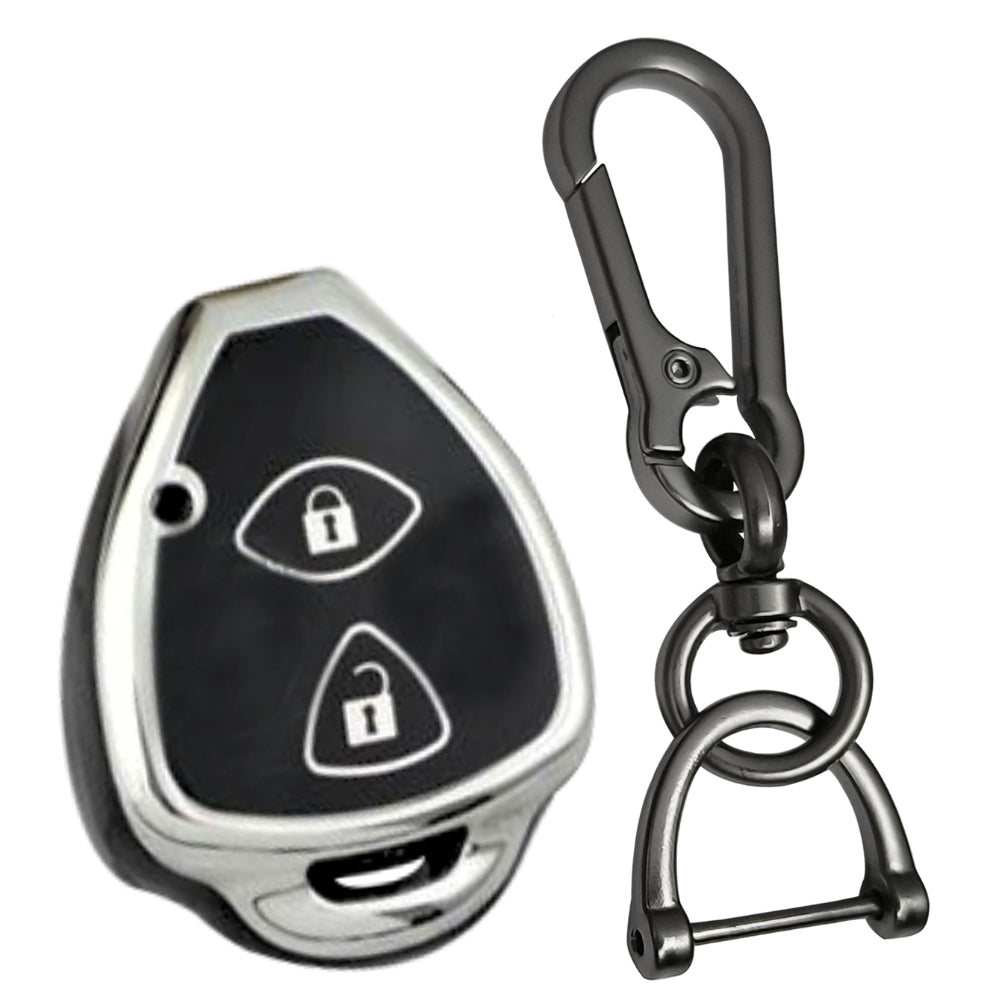 Toyota Silver Line TPU Key Cover with Keychain