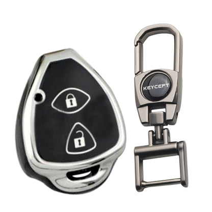 Toyota Silver Line TPU Key Cover with Keychain