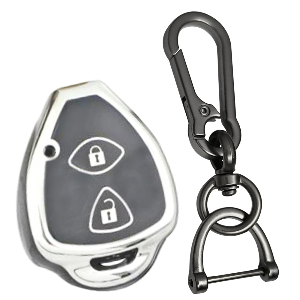 Toyota Silver Line TPU Key Cover with Keychain