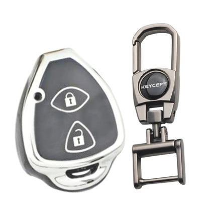 Toyota Silver Line TPU Key Cover with Keychain