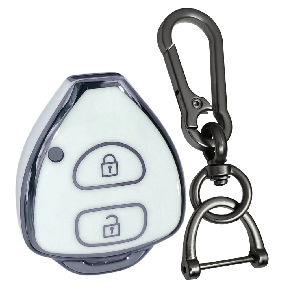 Toyota Silver Line TPU Key Cover with Keychain