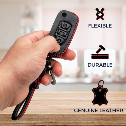 keycept classic leather tata zest safari nexon bolt storme hexa harrier safari punch tiago 3 button flip key cover