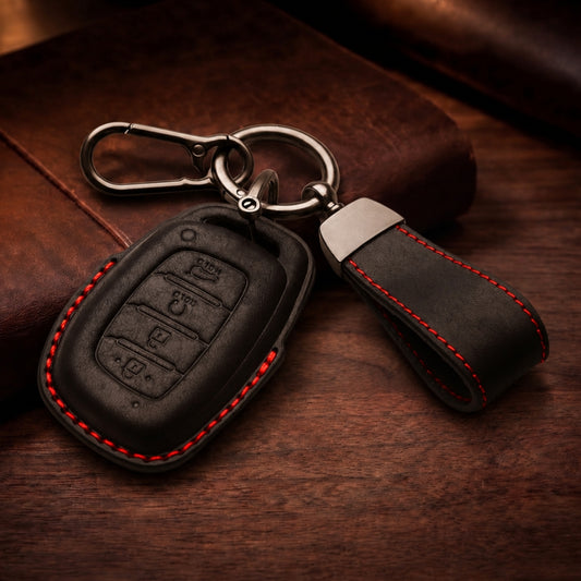 Hyundai Vintage Car Key Cover with Keychain (Type K9)