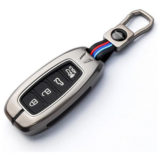 Car Keyless Key Cover case fob for Top Model Hyundai Verna in Zinc