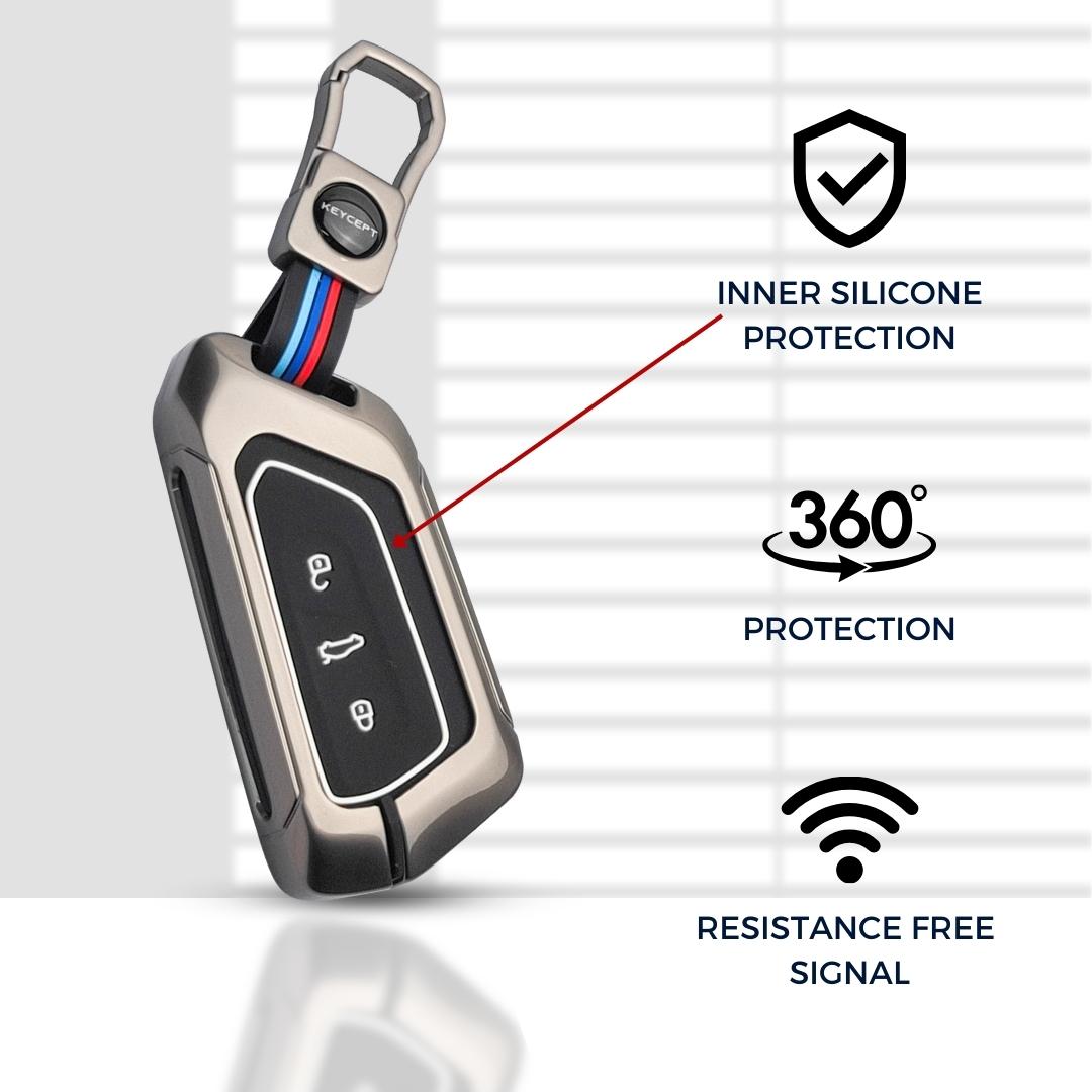 Metal Alloy Key Cover Compatible for Skoda and VW - Taigun | Kushaq ...
