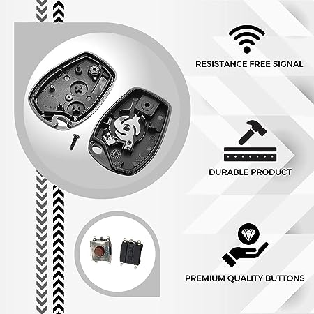 Renault 2Button Shell for Duster | Verito | Lodgy | Kwid with Button and Screw Driver