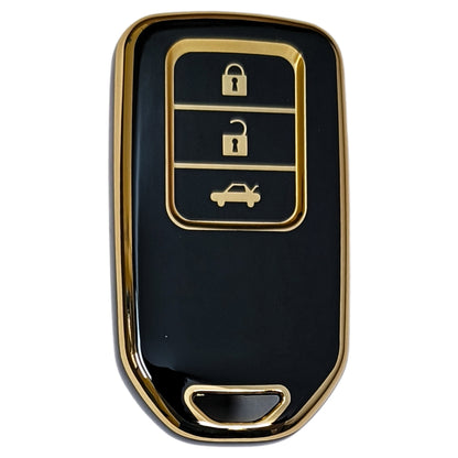 honda accord amaze jazz cr-v wr-v 3b smart tpu black gold key cover case accessories