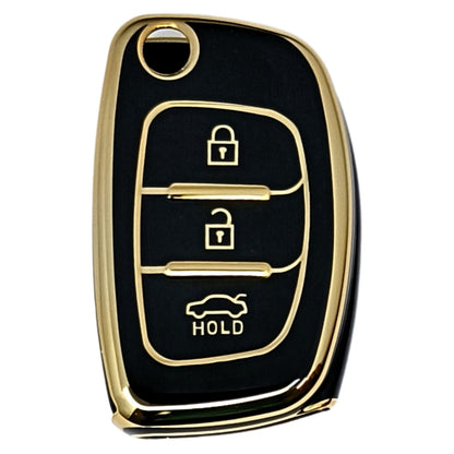 hyundai i20new flip 3b tpu black car key cover