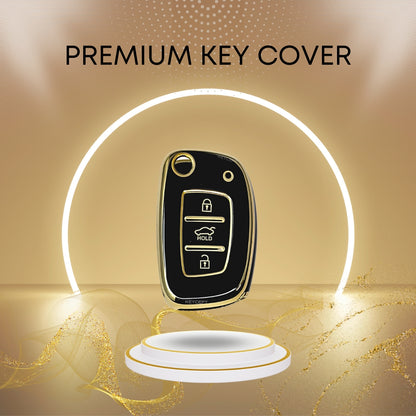 hyundai i20new flip 3b tpu black key cover case keychain
