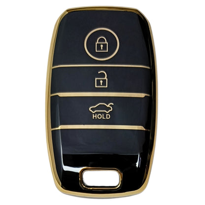 kia seltos smart 3 button tpu gold key cover case accessories