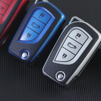 Toyota TPU Leather Key Cover with Keychain