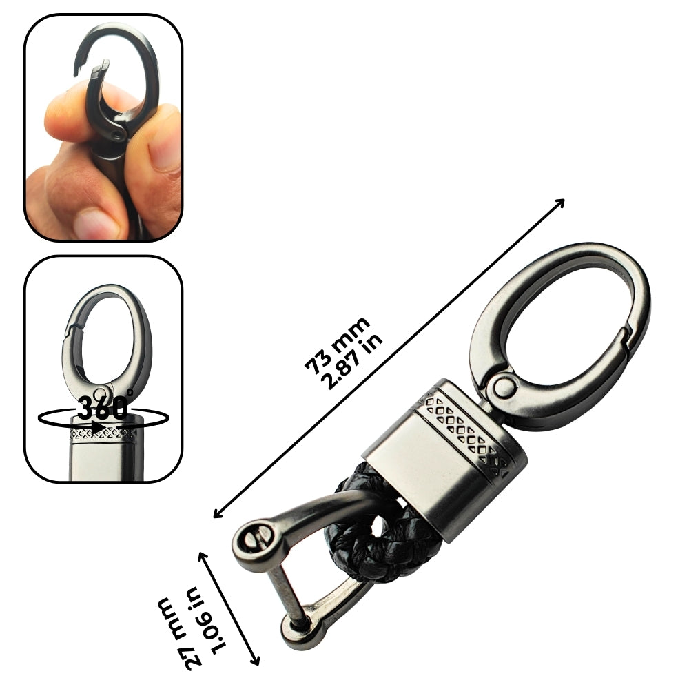 Premium Leather Woven Key Chain Stylish and Functional Key Holder. (Type 4)