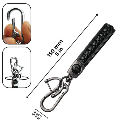 Premium Leather Woven Key Chain Stylish and Functional Key Holder. (Type 5)