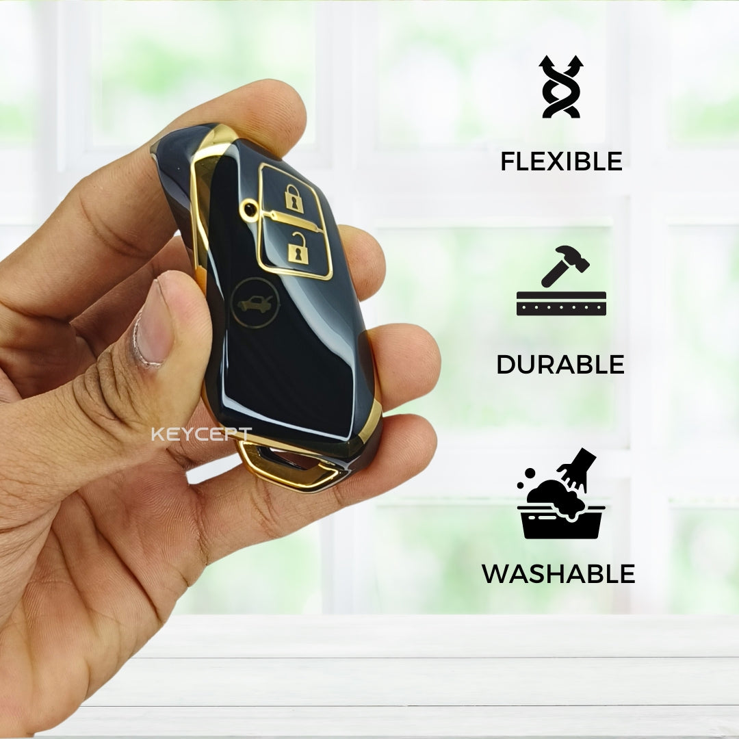 Suzuki 3b scross Smart key Round Black keycover case accessories keychain