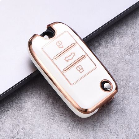mg hector 3 button smart key cover case white
