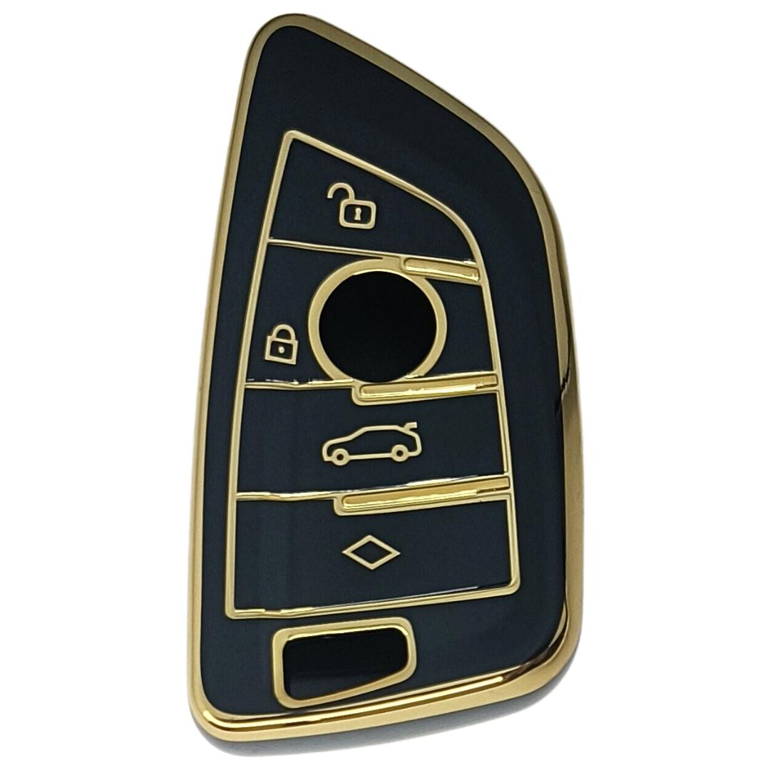 bmw x-series m-series 3-series 4b smart tpu black gold key cover 