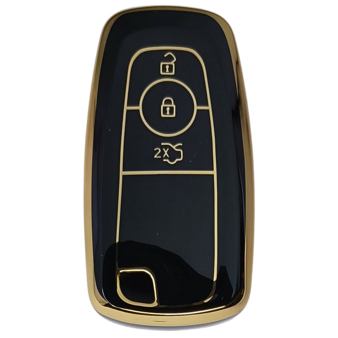 ford figo aspire endeavour 3b smart tpu black gold key case