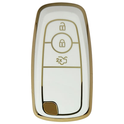 ford figo aspire endeavour 3b smart tpu white gold car key cover