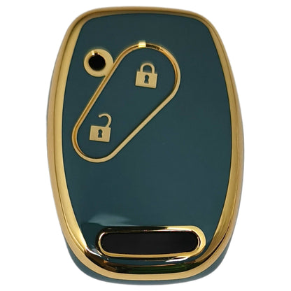 honda accord city civic amaze 2 button remote tpu blue gold key cover